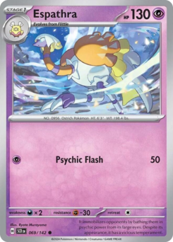 Espathra, Stellar Crown #69, Pokémon TCG card