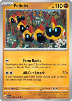 Falinks, Stellar Crown #88, Pokémon TCG card