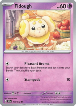 Fidough, Stellar Crown #66, Pokémon TCG card