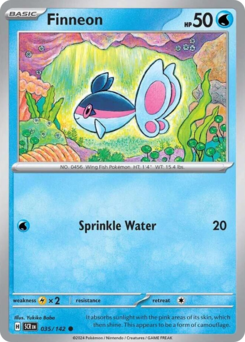Finneon, Stellar Crown #35, Pokémon TCG card