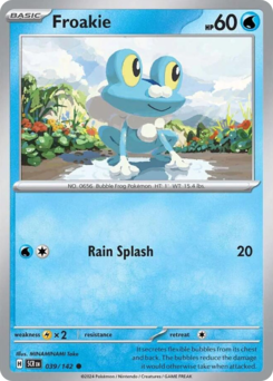 Froakie, Stellar Crown #39, Pokémon TCG card