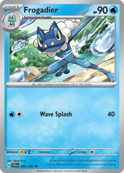 Frogadier, Stellar Crown #40, Pokémon TCG card