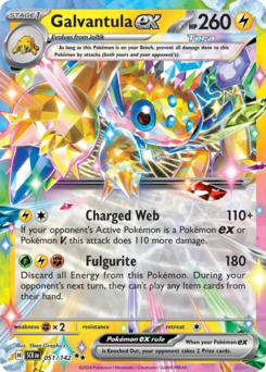 Galvantula ex, Stellar Crown #51, Pokémon TCG card