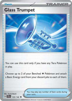 Glass Trumpet, Stellar Crown #135, Pokémon TCG card