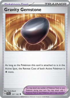Gravity Gemstone, Stellar Crown #137, Pokémon TCG card