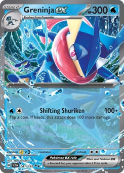 Greninja ex, Stellar Crown #41, Pokémon TCG card