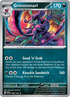 Grimmsnarl, Stellar Crown #96, Pokémon TCG card