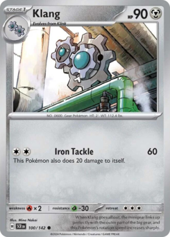 Klang, Stellar Crown #100, Pokémon TCG card