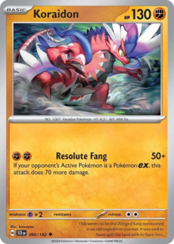 Koraidon, Stellar Crown #90, Pokémon TCG card