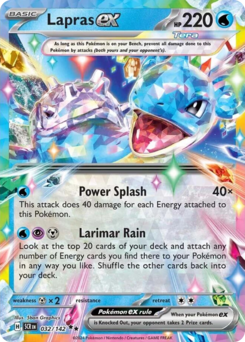 Lapras ex, Stellar Crown #32, Pokémon TCG card