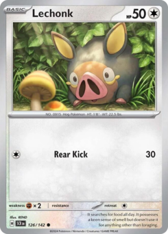 Lechonk, Stellar Crown #126, Pokémon TCG card