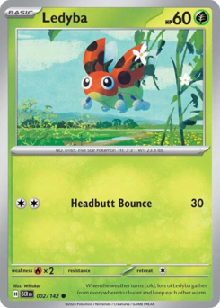 Ledyba, Stellar Crown #2, Pokémon TCG card