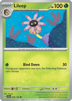 Lileep, Stellar Crown #5, Pokémon TCG card