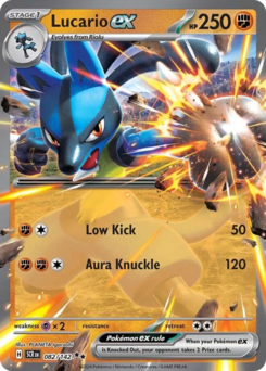 Lucario ex, Stellar Crown #82, Pokémon TCG card