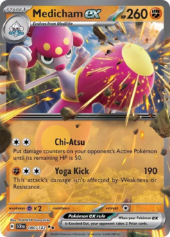 Medicham ex, Stellar Crown #80, Pokémon TCG card