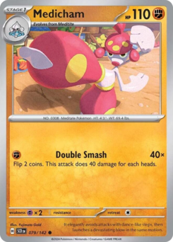 Medicham, Stellar Crown #79, Pokémon TCG card