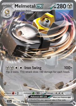 Melmetal ex, Stellar Crown #105, Pokémon TCG card