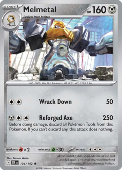 Melmetal, Stellar Crown #104, Pokémon TCG card
