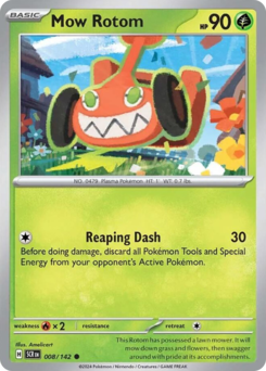 Mow Rotom, Stellar Crown #8, Pokémon TCG card