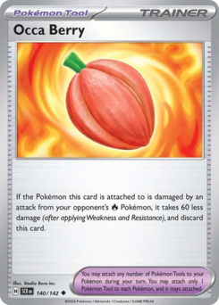 Occa Berry, Stellar Crown #140, Pokémon TCG card