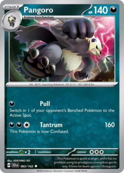 Pangoro, Stellar Crown #93, Pokémon TCG card
