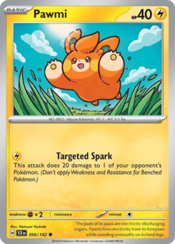 Pawmi, Stellar Crown #56, Pokémon TCG card