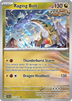 Raging Bolt, Stellar Crown #111, Pokémon TCG card