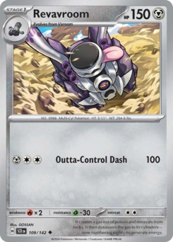 Revavroom, Stellar Crown #109, Pokémon TCG card