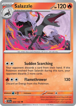 Salazzle, Stellar Crown #24, Pokémon TCG card