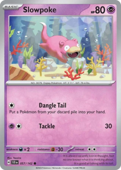 Slowpoke, Stellar Crown #57, Pokémon TCG card
