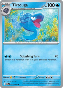 Tirtouga, Stellar Crown #37, Pokémon TCG card