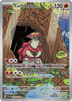 Turtonator, Stellar Crown #146, Pokémon TCG card