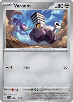 Varoom, Stellar Crown #108, Pokémon TCG card