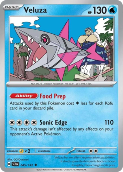 Veluza, Stellar Crown #45, Pokémon TCG card