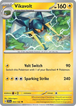Vikavolt, Stellar Crown #53, Pokémon TCG card