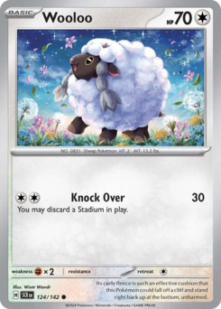 Wooloo, Stellar Crown #124, Pokémon TCG card