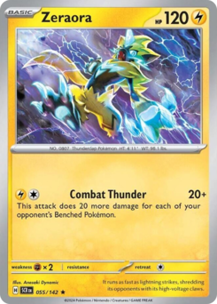 Zeraora, Stellar Crown #55, Pokémon TCG card