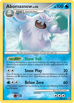 Abomasnow, Stormfront #12, Pokémon TCG card