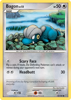 Bagon, Stormfront #53, Pokémon TCG card