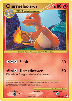 Charmeleon, Stormfront #102, Pokémon TCG card