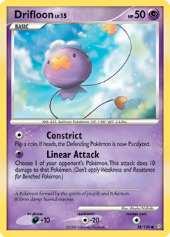 Drifloon, Stormfront #58, Pokémon TCG card