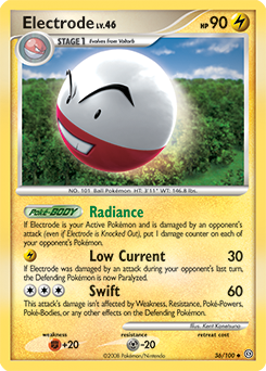 Electrode, Stormfront #36, Pokémon TCG card