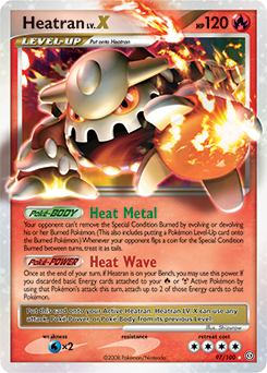 Heatran LV.X, Stormfront #97, Pokémon TCG card