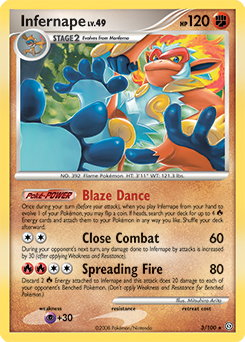 Infernape, Stormfront #3, Pokémon TCG card