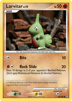 Larvitar, Stormfront #63, Pokémon TCG card