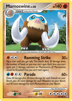Mamoswine, Stormfront #21, Pokémon TCG card