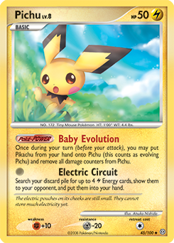 Pichu, Stormfront #45, Pokémon TCG card
