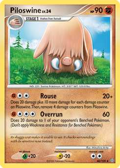 Piloswine, Stormfront #46, Pokémon TCG card