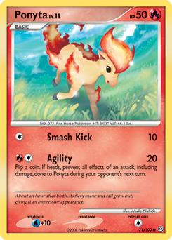 Ponyta, Stormfront #71, Pokémon TCG card
