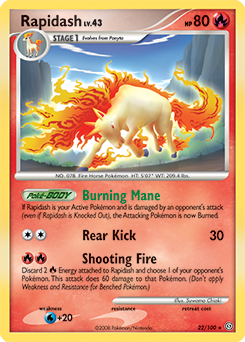 Rapidash, Stormfront #22, Pokémon TCG card